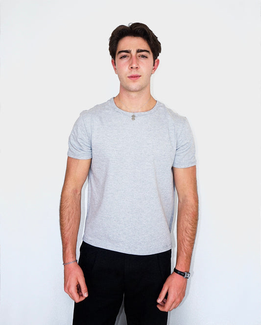 BABY TEE - GRIS JASPE