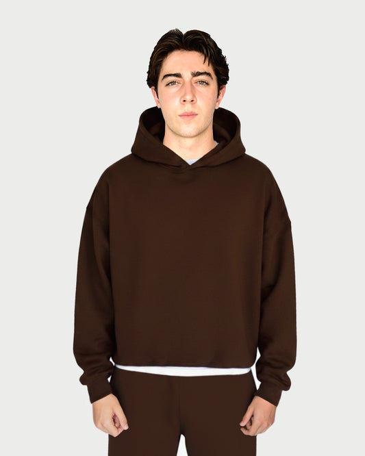BOXY HOODIE - MOCHA