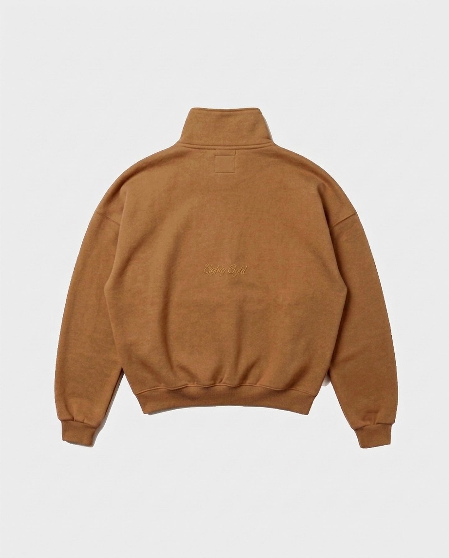 BOXY QUARTER ZIP - CAMEL