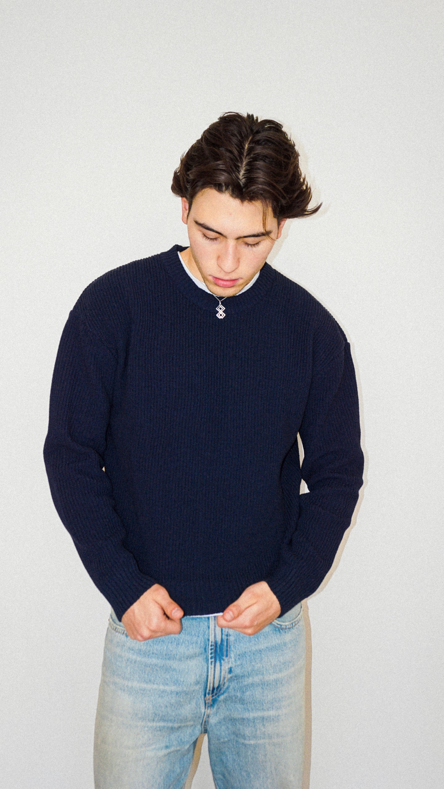 SUÉTER KNIT - AZUL MARINO