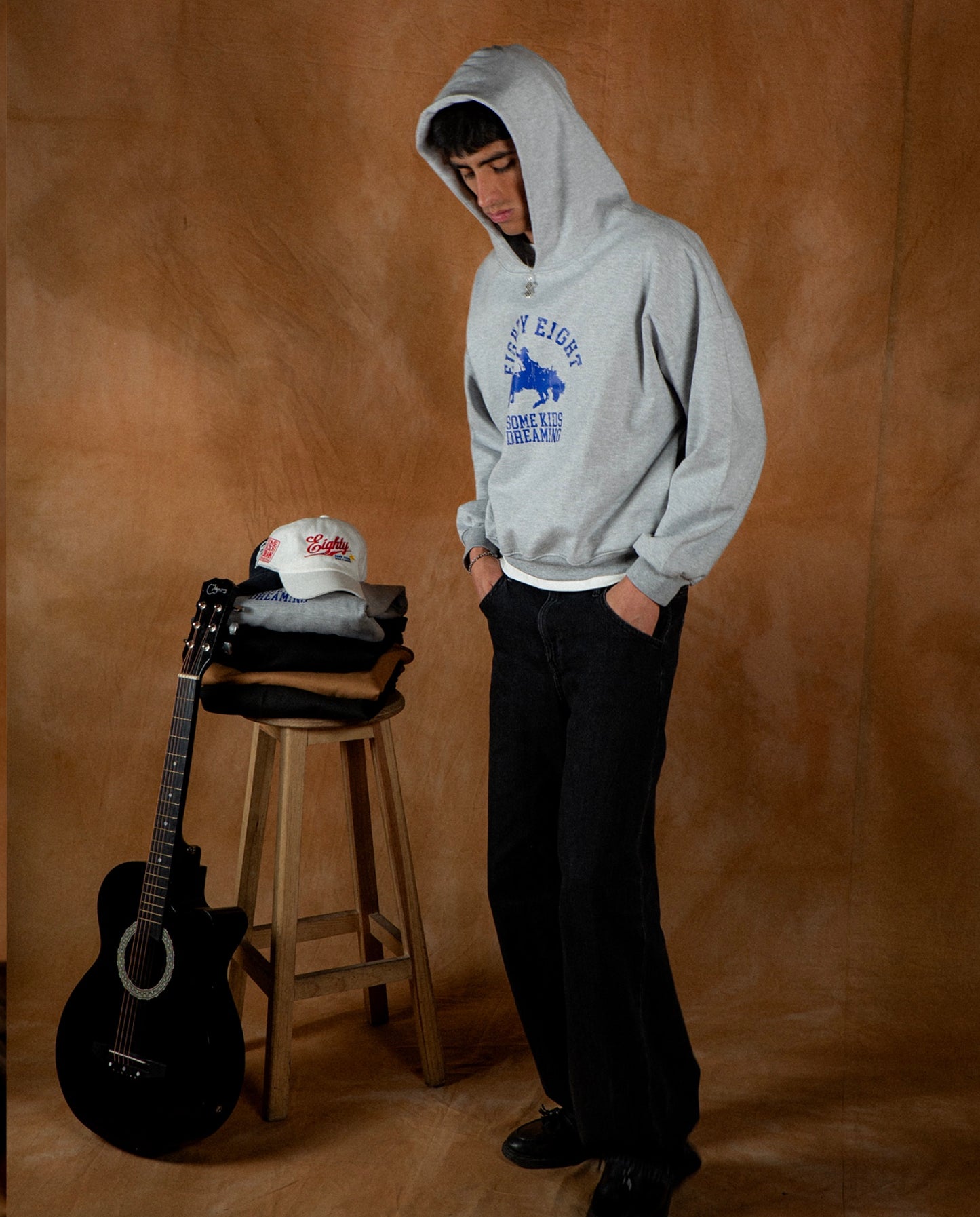 WESTERN BOXY HOODIE - GRIS