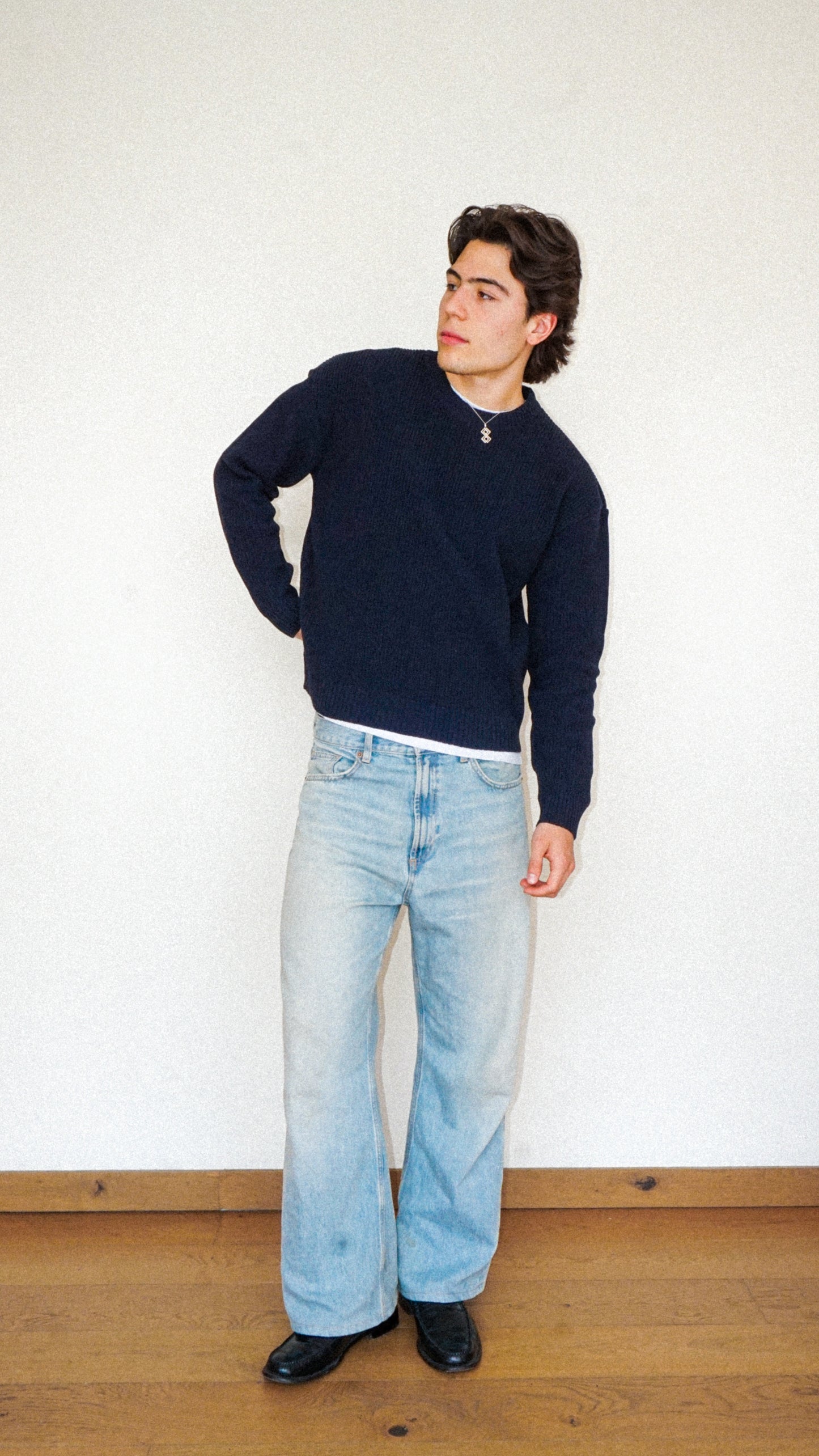 SUÉTER KNIT - AZUL MARINO