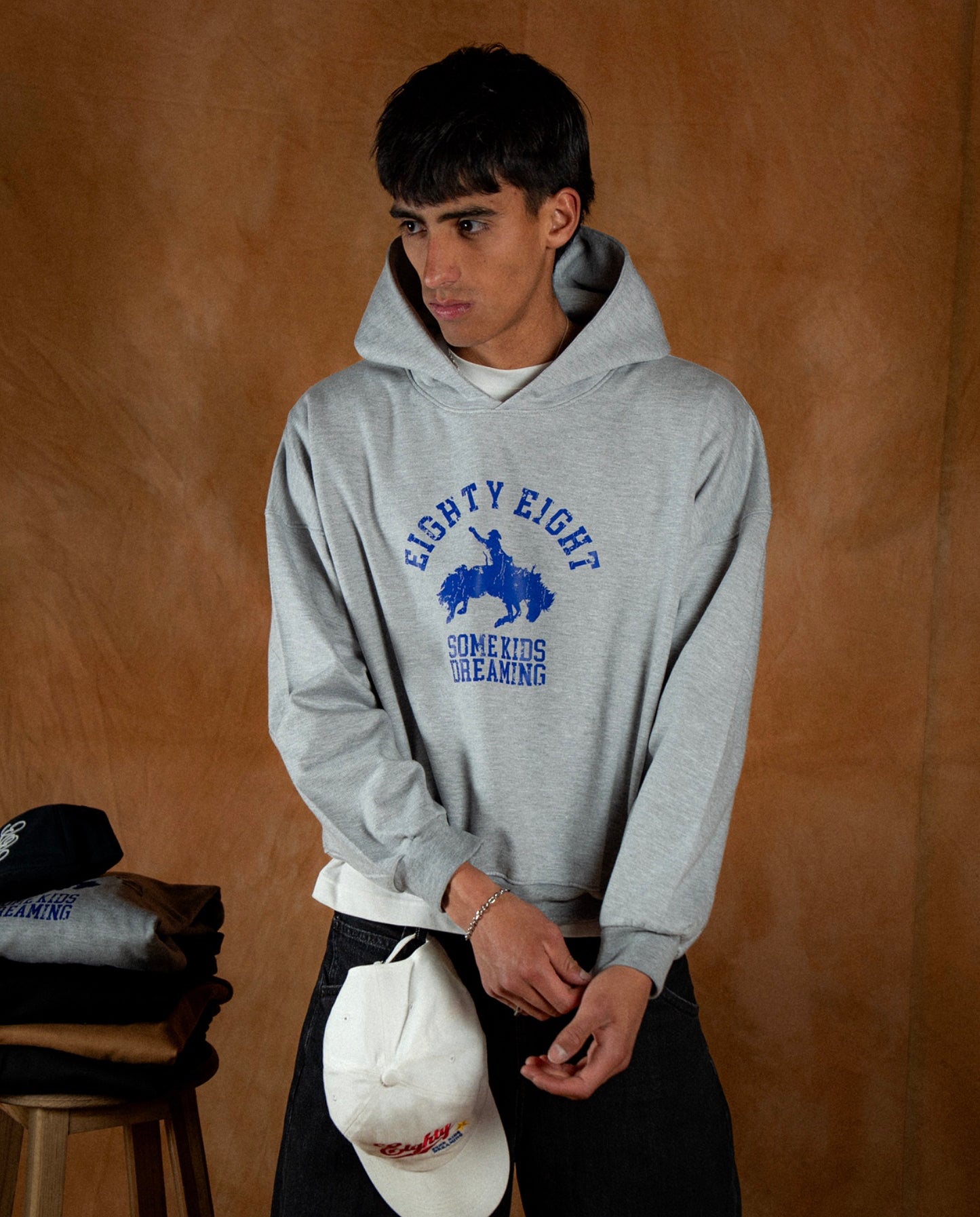 WESTERN BOXY HOODIE - GRIS