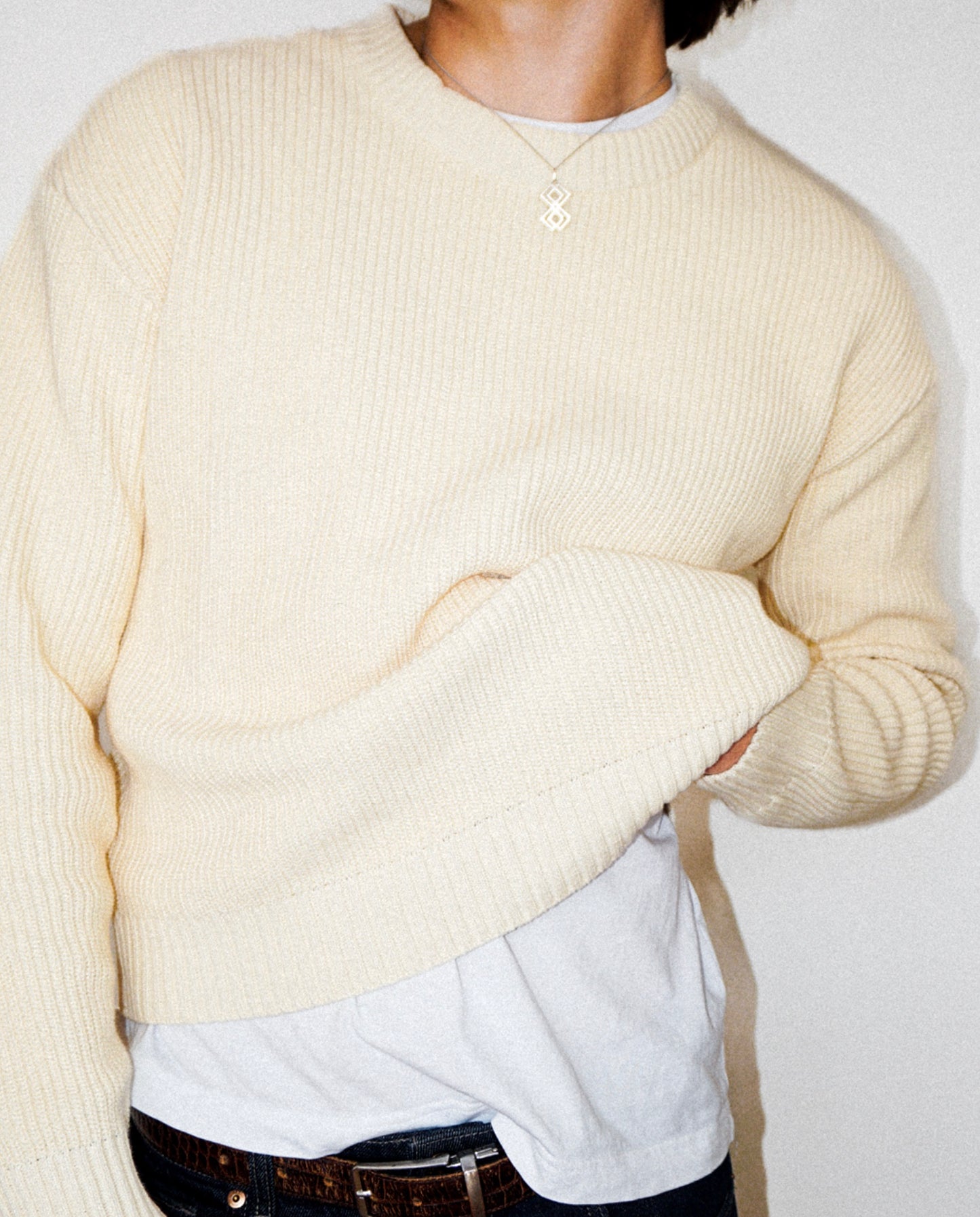 SUÉTER KNIT - CREMA