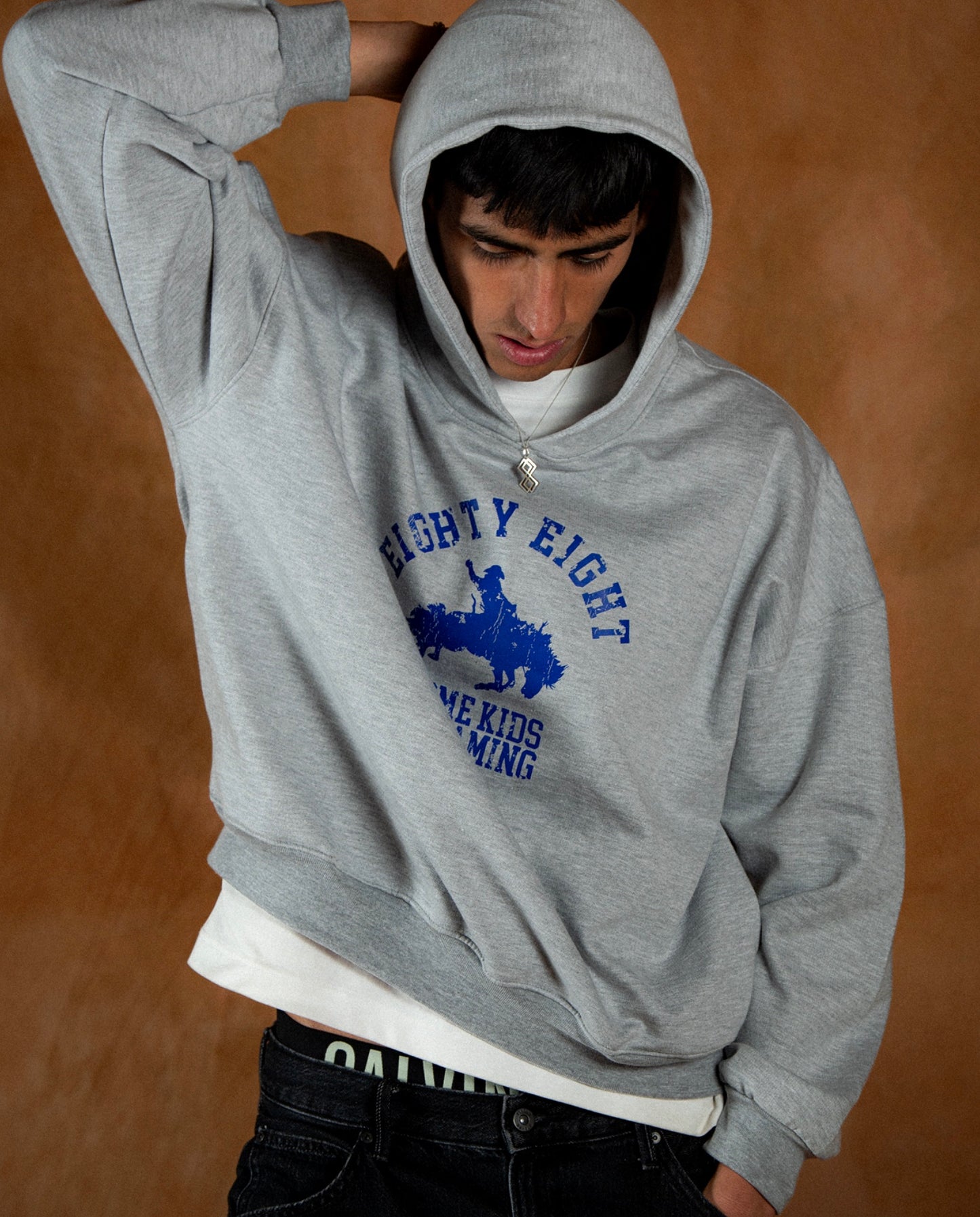 WESTERN BOXY HOODIE - GRIS