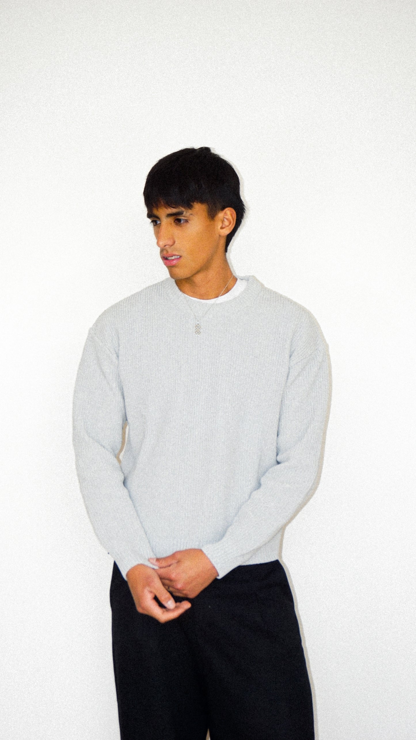 SUÉTER KNIT - GRIS CLARO