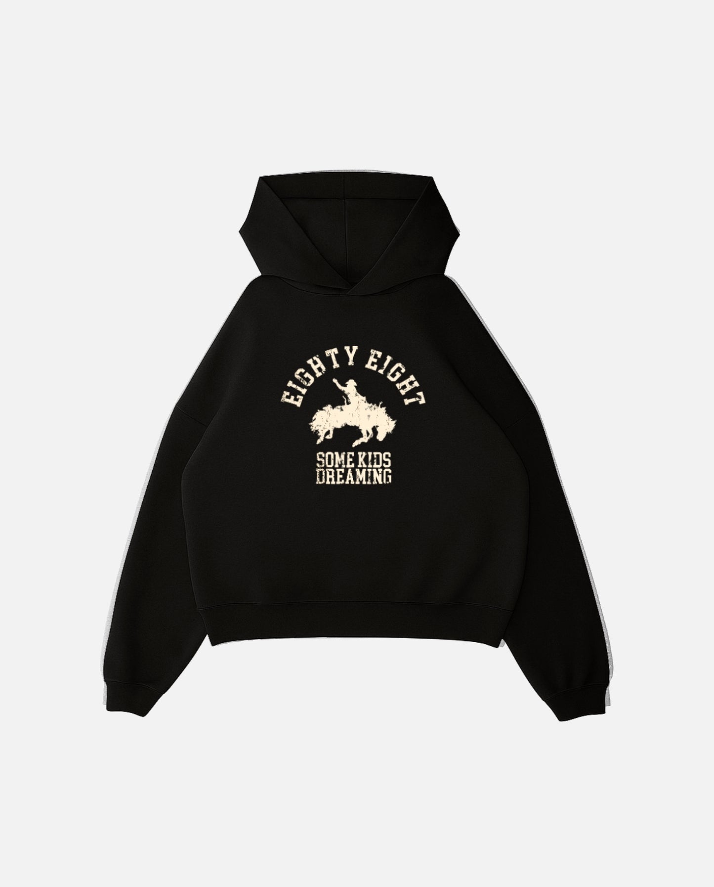 WESTERN BOXY HOODIE - NEGRO