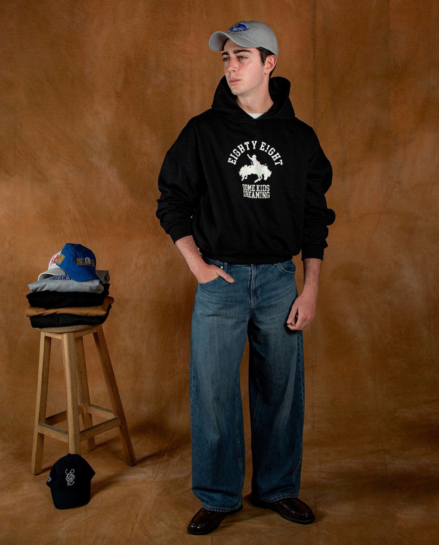 WESTERN BOXY HOODIE - NEGRO