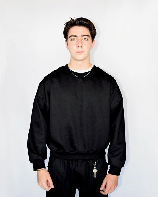 BOXY CREWNECK - NEGRO