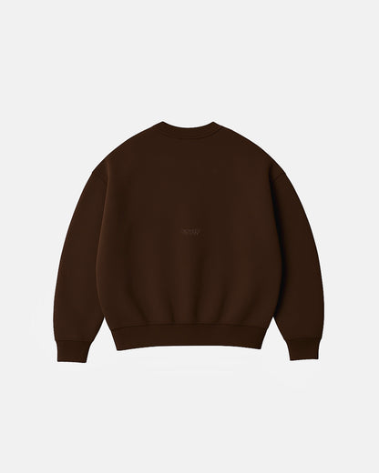 BOXY CREWNECK - CAFÉ