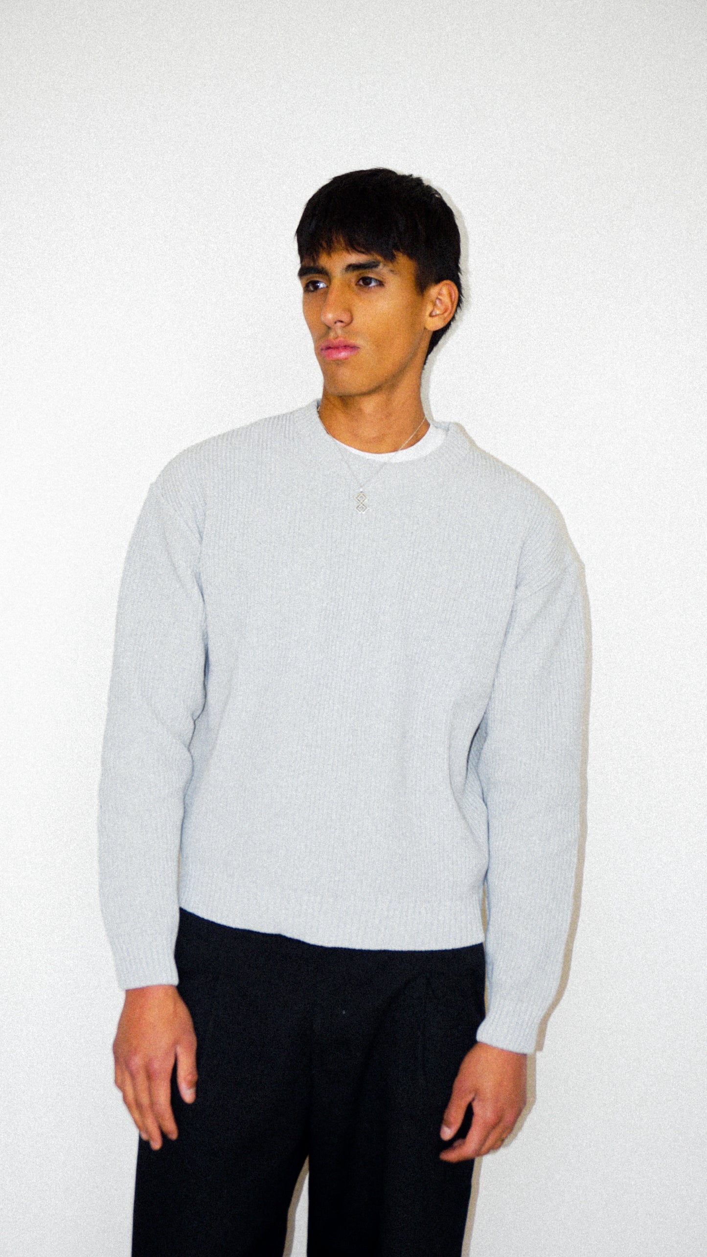 SUÉTER KNIT - GRIS CLARO