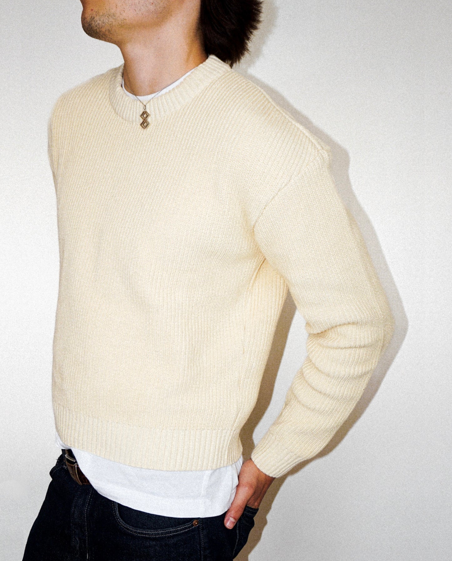 SUÉTER KNIT - CREMA