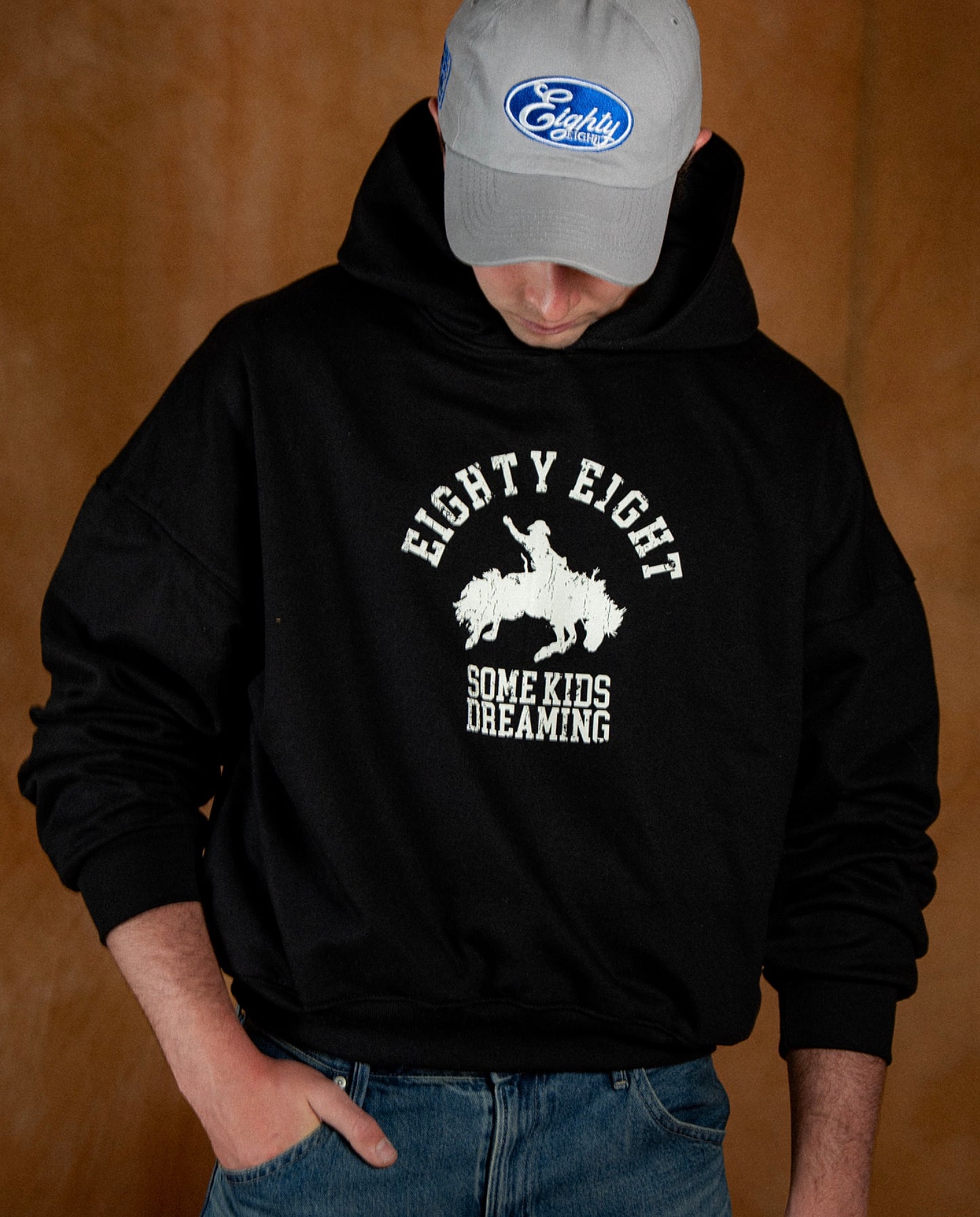 WESTERN BOXY HOODIE - NEGRO