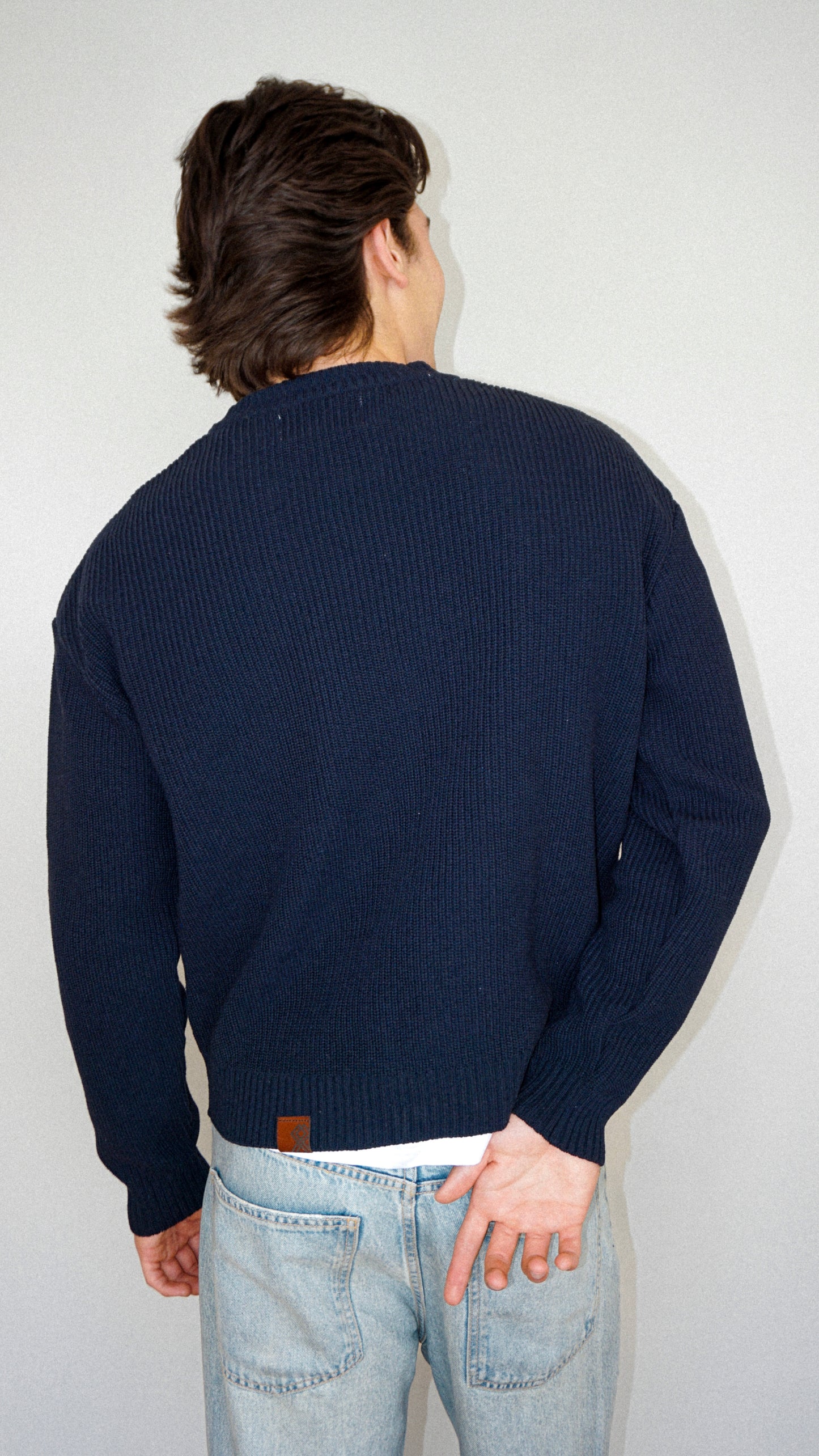 SUÉTER KNIT - AZUL MARINO
