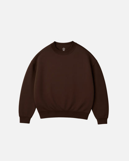 BOXY CREWNECK - CAFÉ