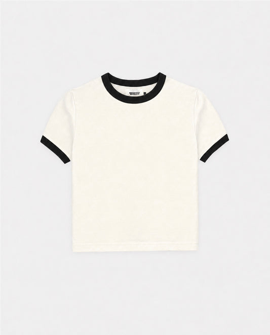 BABY TEE - RINGER IVORY