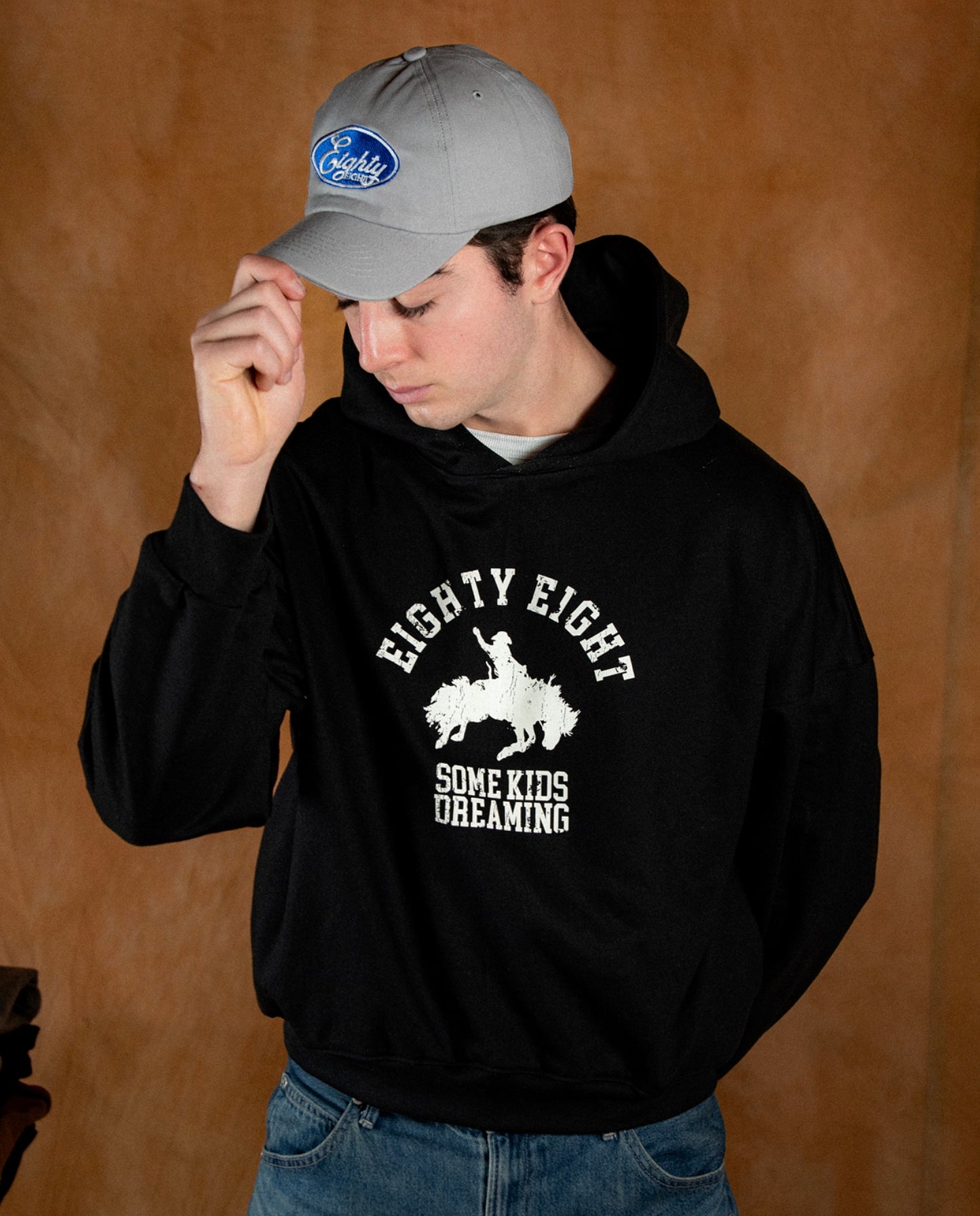 WESTERN BOXY HOODIE - NEGRO