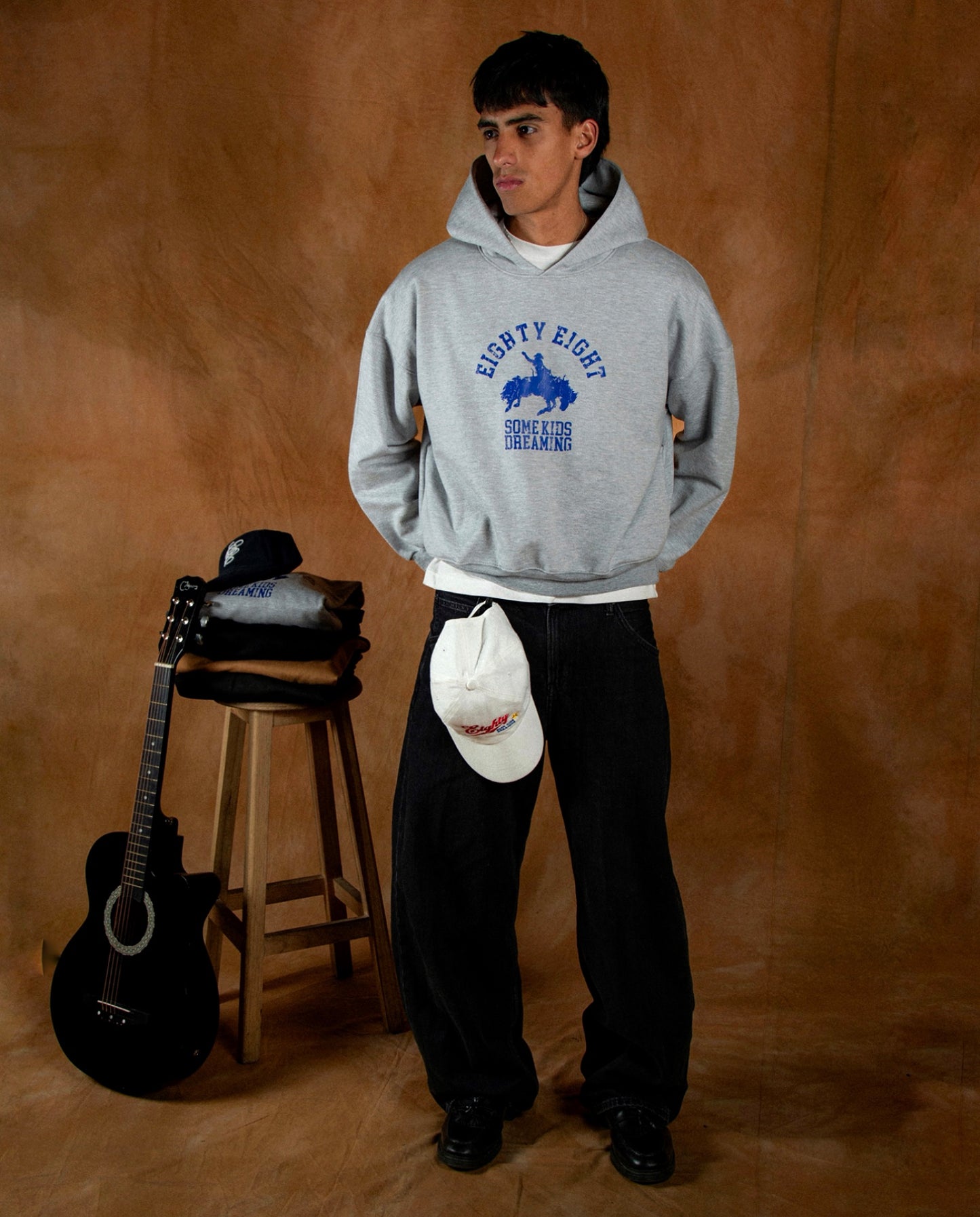 WESTERN BOXY HOODIE - GRIS