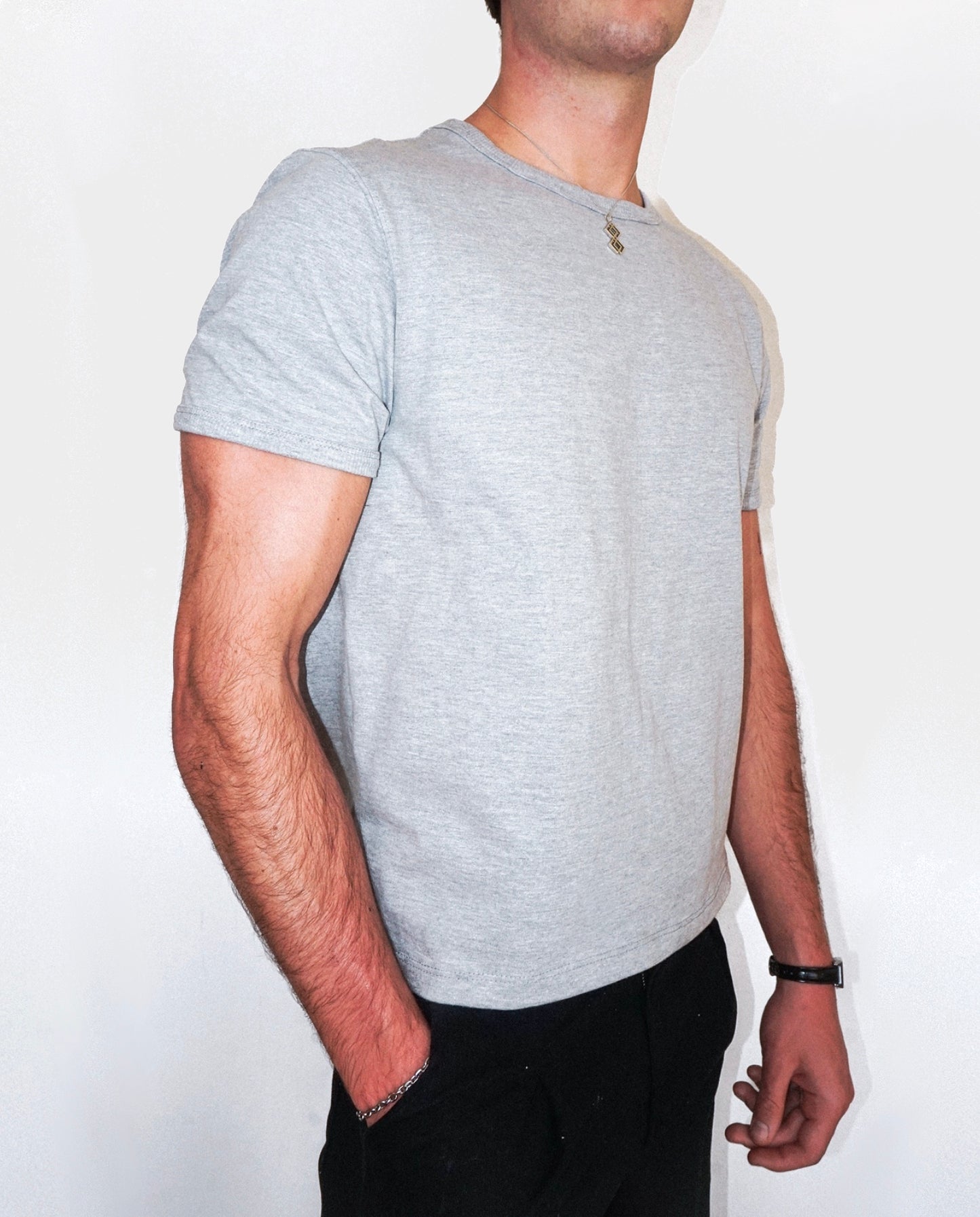 BABY TEE - GRIS JASPE