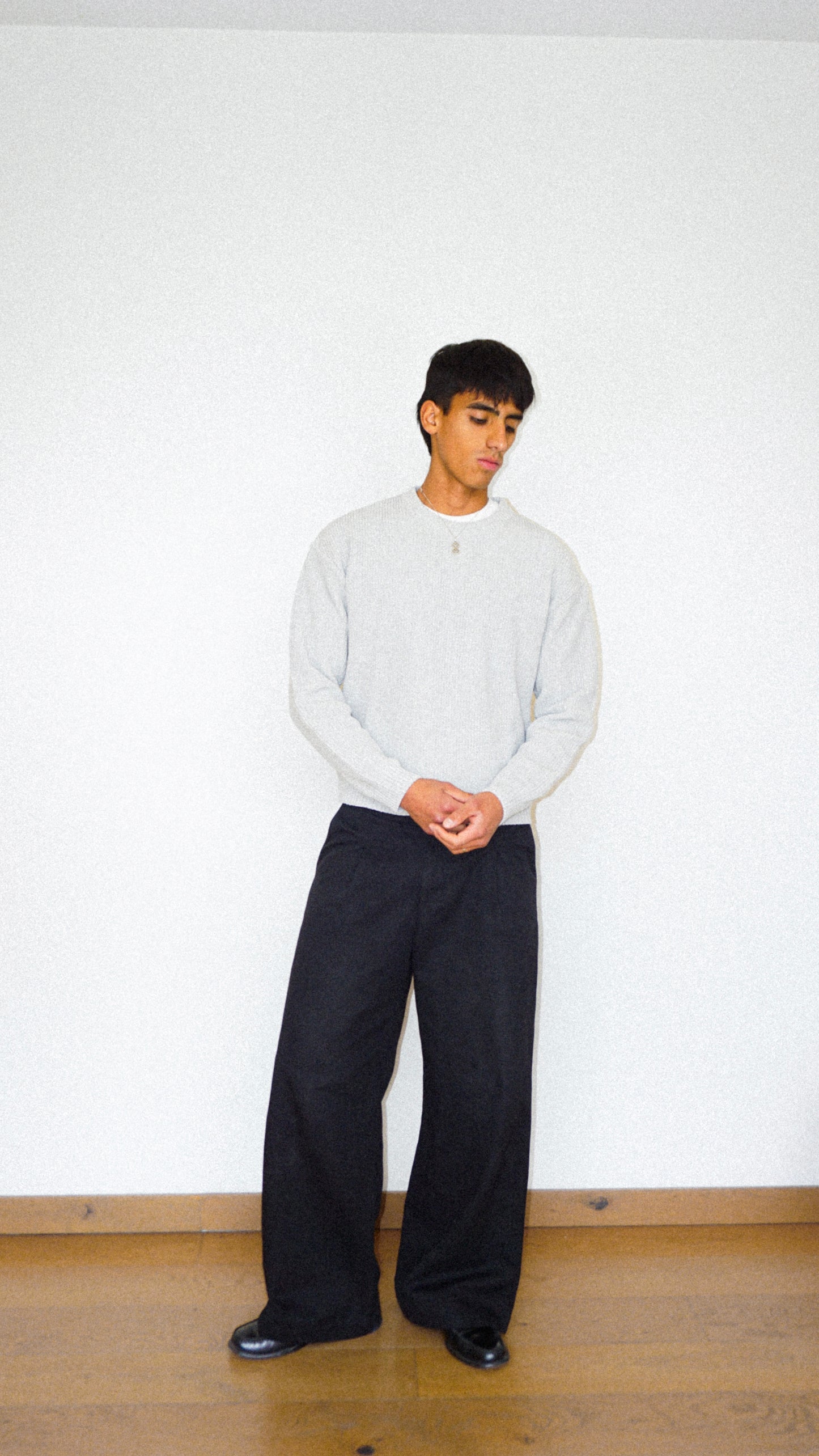 SUÉTER KNIT - GRIS CLARO