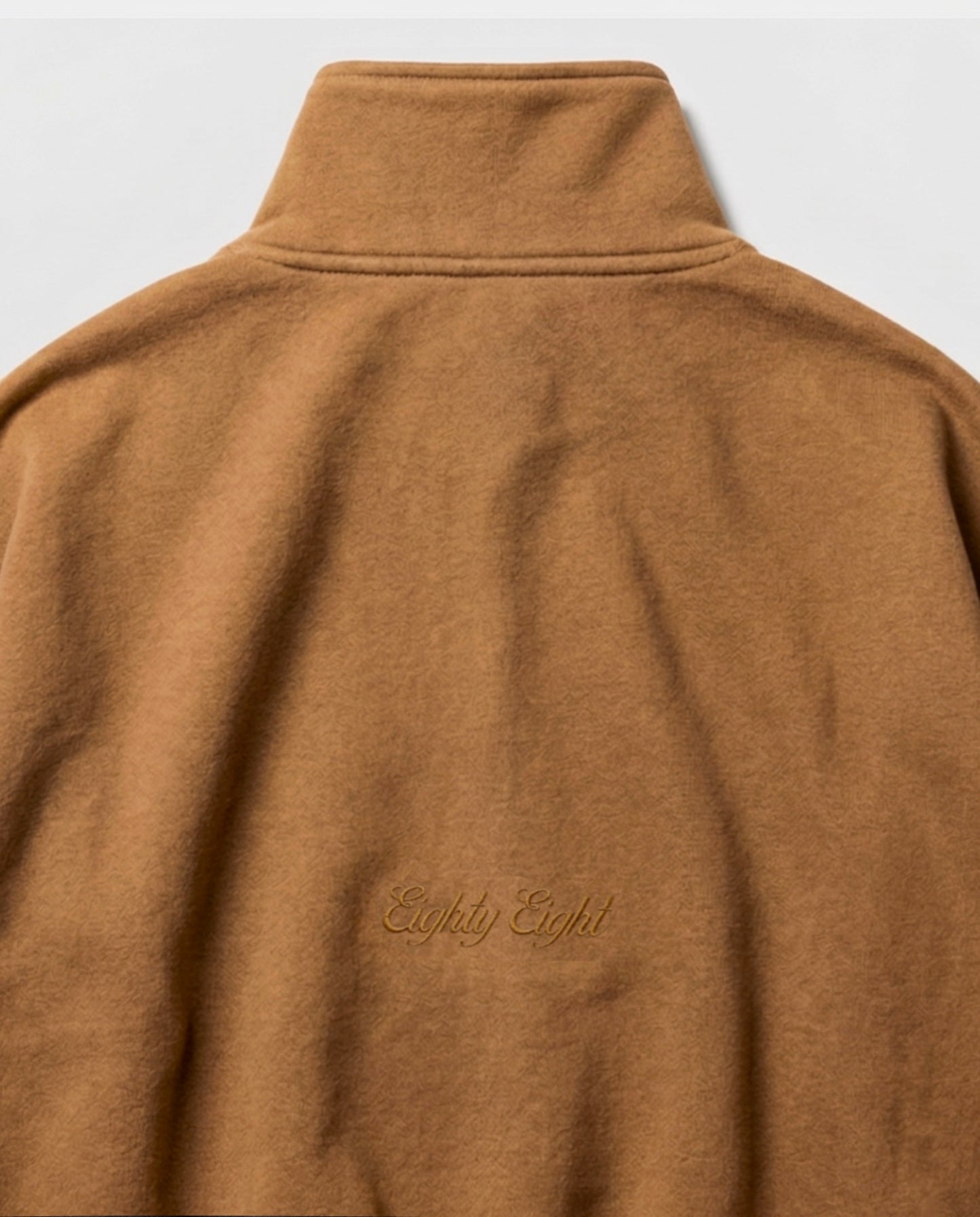 BOXY QUARTER ZIP - CAMEL